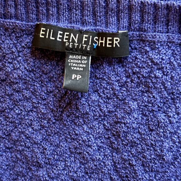 Eileen Fisher Size XS Petite PP Purple Cami + Cardigan Set 100% Italian Wool - Picture 3 of 6